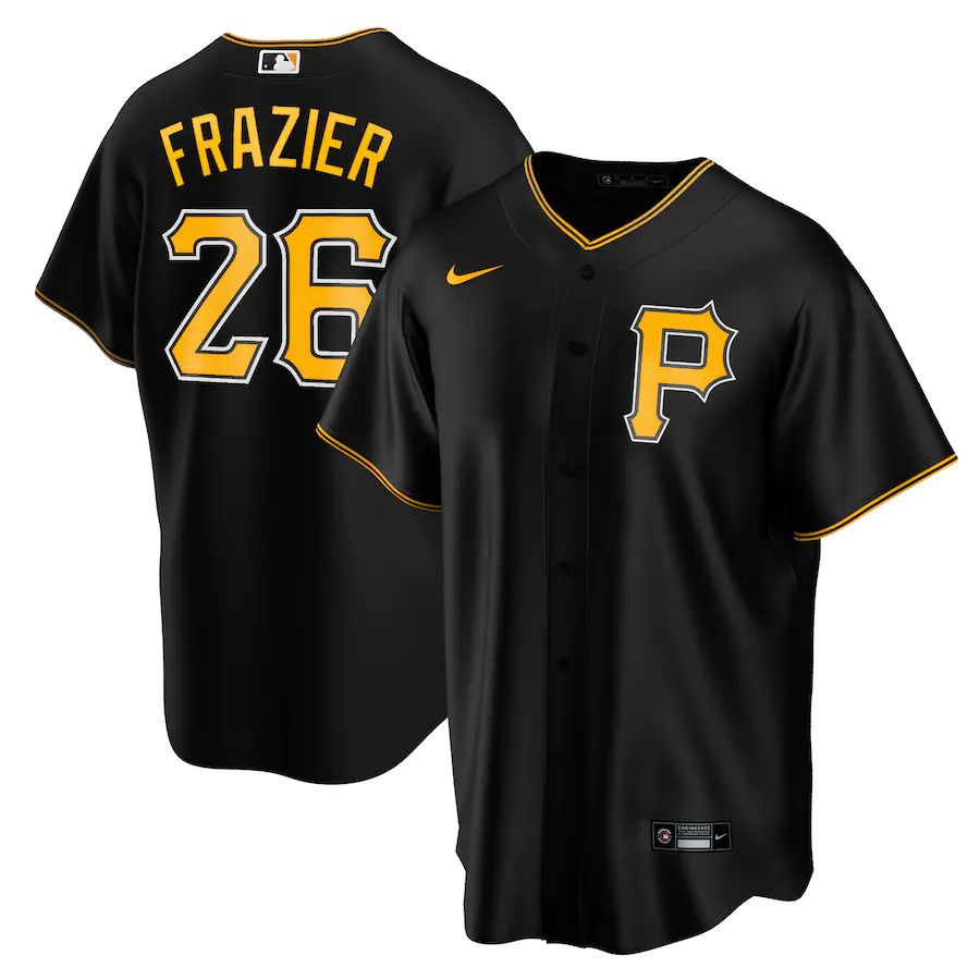 Mens Pittsburgh Pirates #26 Adam Frazier Nike Black Alternate Replica Player Name MLB Jerseys->tampa bay rays->MLB Jersey